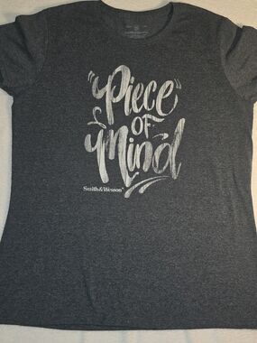 Smith And Wesson Peace Of Mind Womens Tshirt Size Large